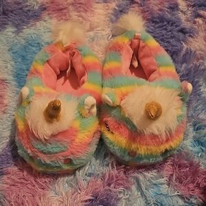 Wonder Nation Rainbow Unicorn Kids Slippers